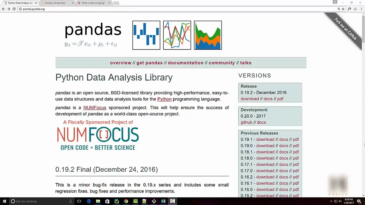 Python Pandas Tutorial 1 What Is Pandas Python Introduction And Installation Mp4 On Vimeo