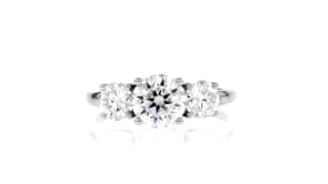 2.25 ct. t.w. Moissanite Three-Stone Ring in Sterling Silver