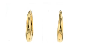 Italian 18kt Yellow Gold Graduated Hoop Earrings