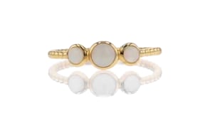 Opal Three-Stone Ring in 14kt Yellow Gold