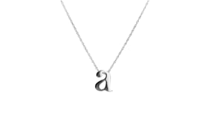 Sterling Silver Lowercase Initial Necklace