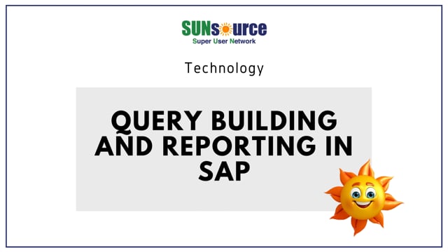 Query Building And Reporting In SAP