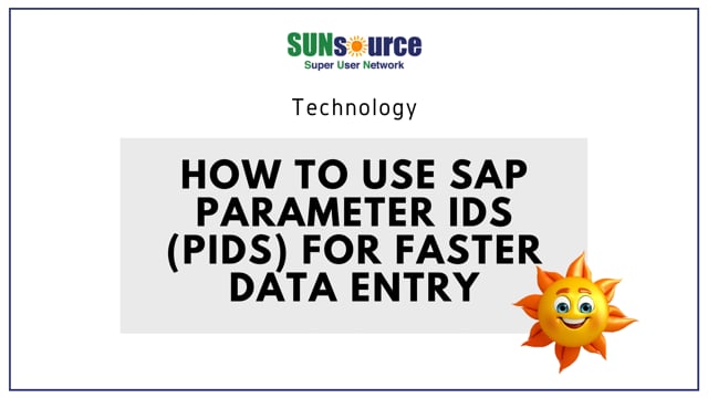 How To Use SAP Parameter IDs (PIDs) For Faster Data Entry