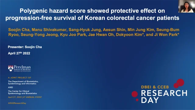 Polygenic Hazard Score Showed Protective Effect on Progression free Survival of Korean Colorectal Cancer Patients