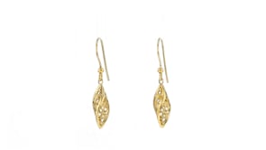 Italian 14kt Yellow Gold Twisted Lace Drop Earrings