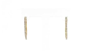 25 ct. t.w. Diamond Hoop Earrings in 18kt Gold Over Sterling