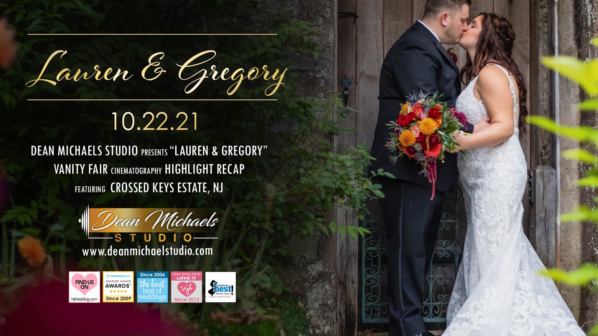 Lauren & Gregory's Wedding Highlight Recap at The Crossed Keys Estate, NJ