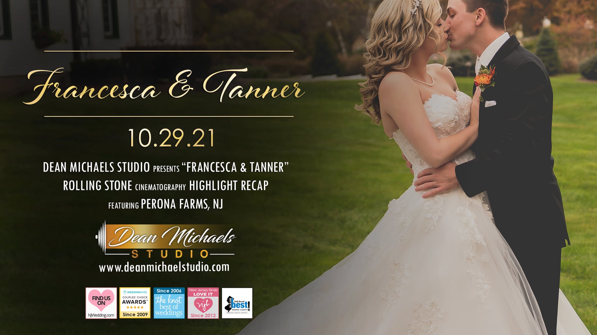 Francesca & Tanner's Wedding Highlight Recap at Perona Farms, NJ