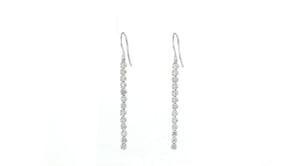 50 ct. t.w. Diamond Linear Drop Earrings in Sterling Silver
