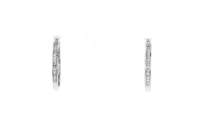 25 ct. t.w. Diamond Hoop Earrings in Sterling Silver