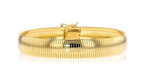 Italian 18kt Gold Over Sterling Omega Bracelet