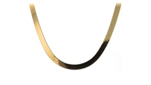 6mm 14kt Yellow Gold Herringbone Necklace