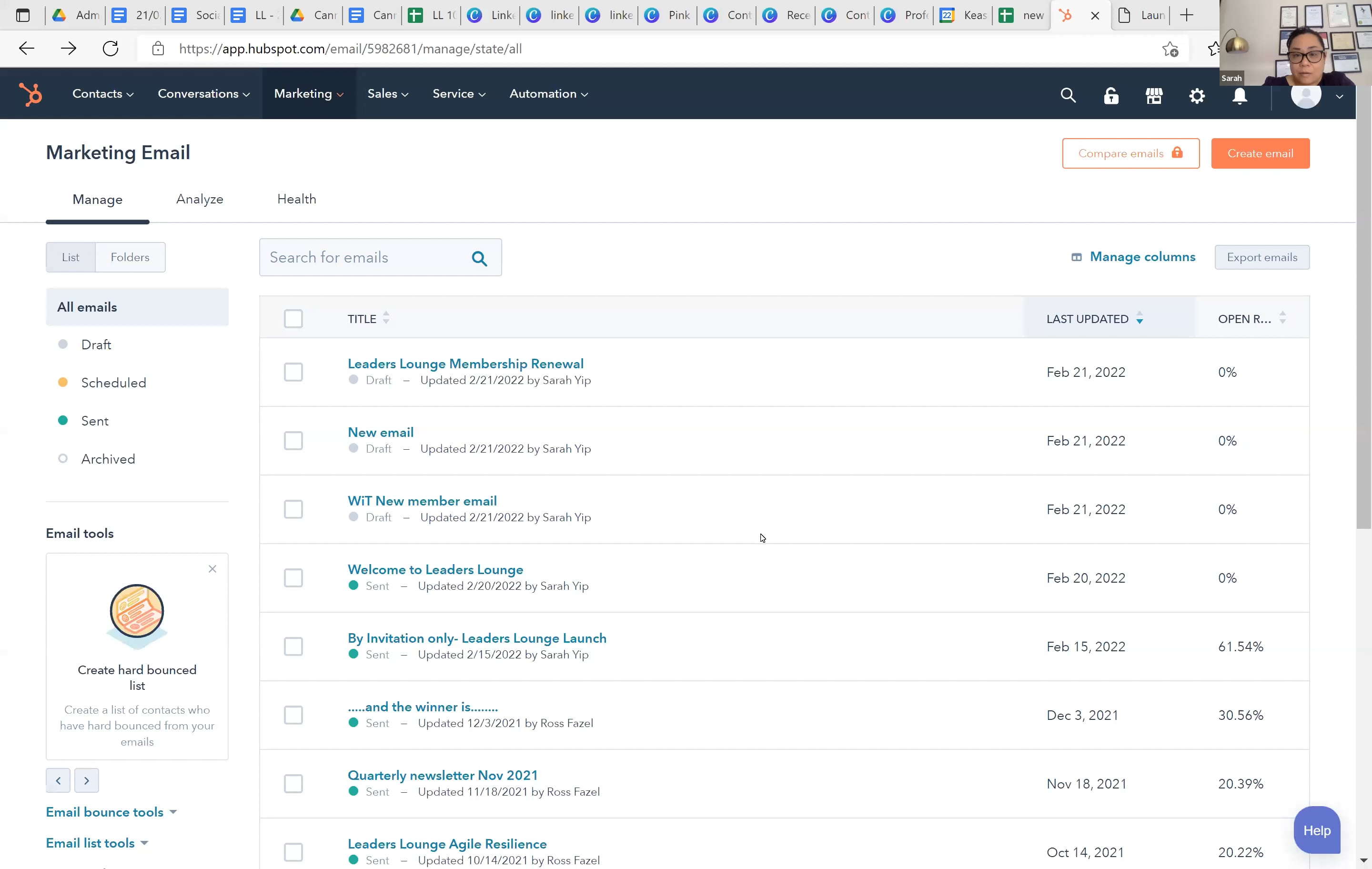 Hubspot sending marketing emails on Vimeo