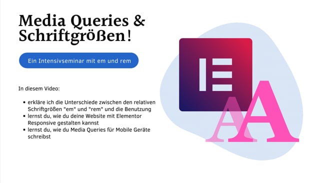 Schriftarten und Responsiveness Intensivseminar