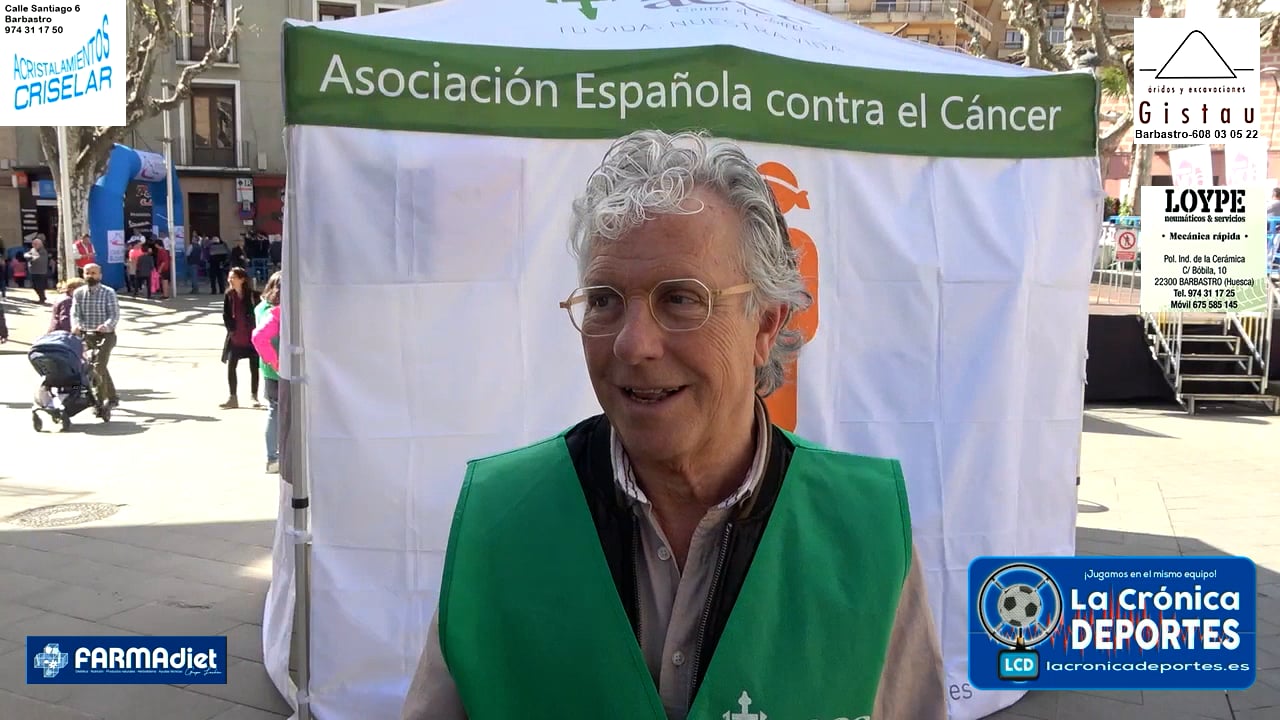MIGUEL GARUZ (Presidente Asociación Española Contra el Cáncer de Barbastro y Somontano) 9º Edición Carrera de la Mujer en Barbastro / 24.Abril.2022