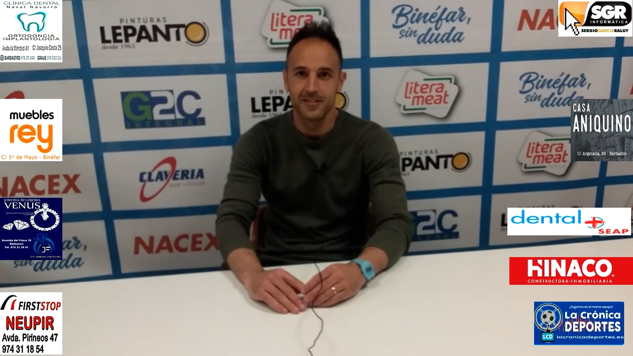 DAVID GIMÉNEZ (Entrenador Binéfar) CD Binéfar 2-0 Calamocha J 33 / 3ª División