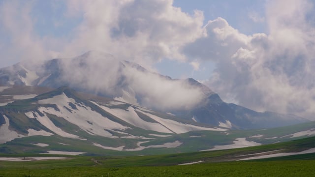 4K Fog in the Mountains of North Caucasus, Russia