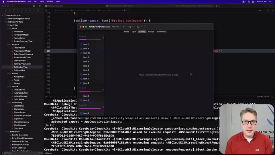Making projects and items feel at home on the Mac