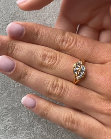 Video: Gold Emerald Diamonds Ring 1.32grs