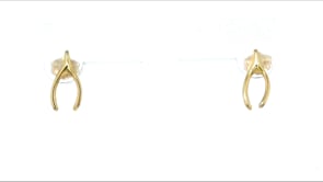 14kt Yellow Gold Wishbone Earrings