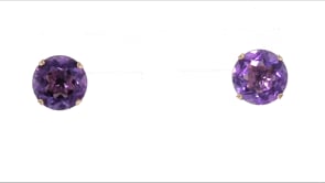 7.25 ct. t.w. Amethyst Stud Earrings in 14kt Yellow Gold