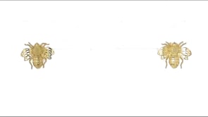 14kt Yellow Gold Bumblebee Stud Earrings