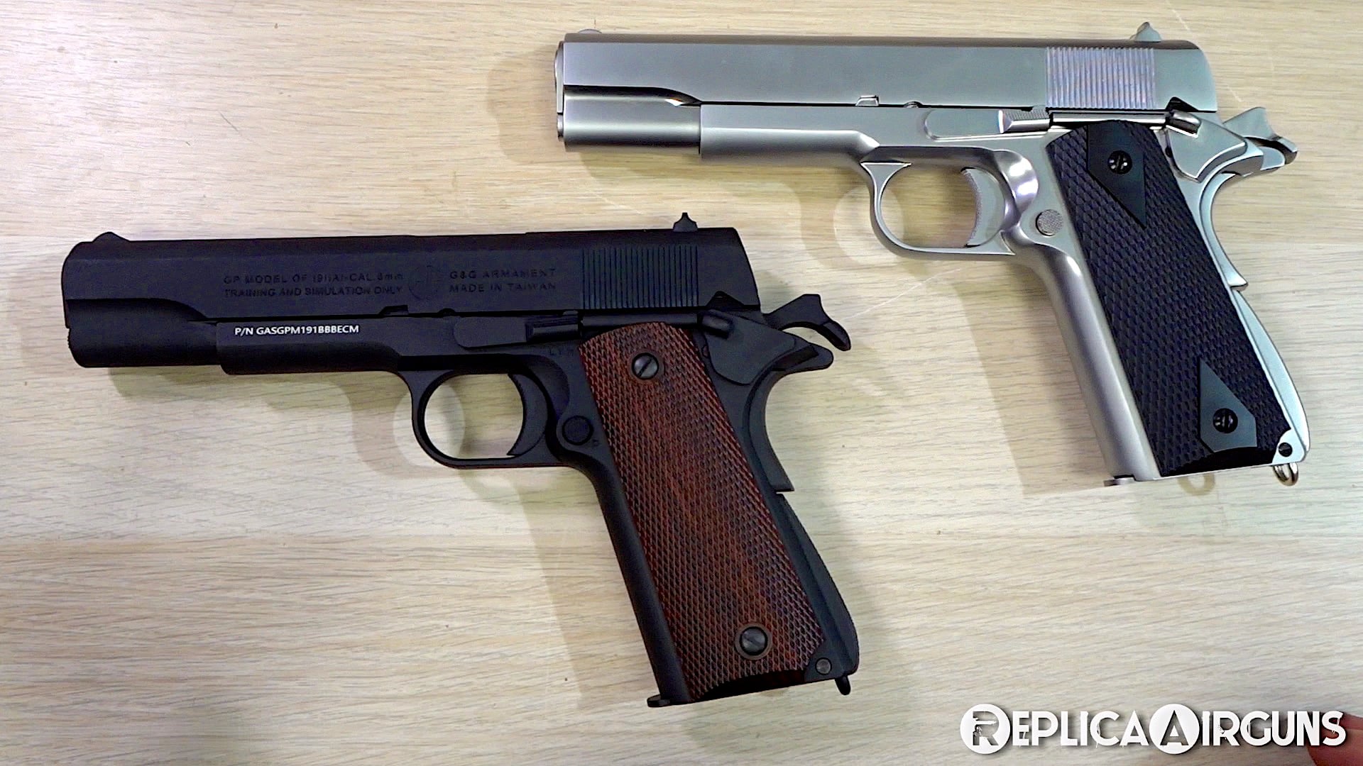 WE 1911 GBB Airsoft Pistol Table Top Review.mp4