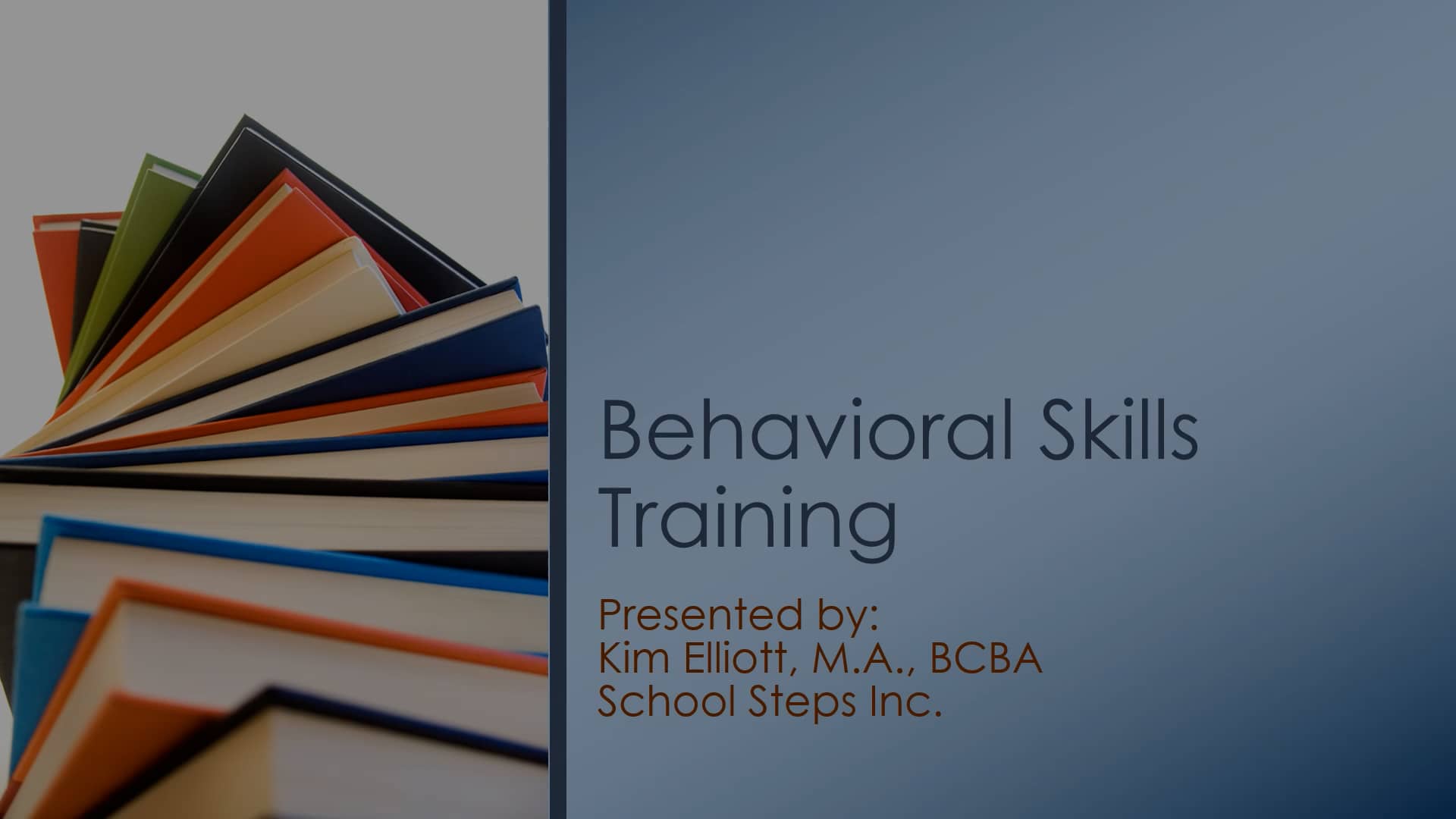 Behavioral Skills Training video on Vimeo