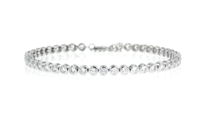4.70 ct. t.w. CZ Anklet in Sterling Silver