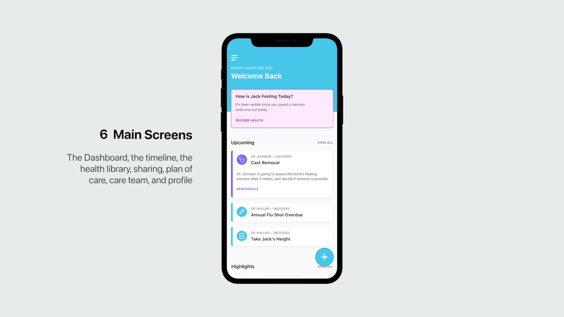 6 main screens on Vimeo