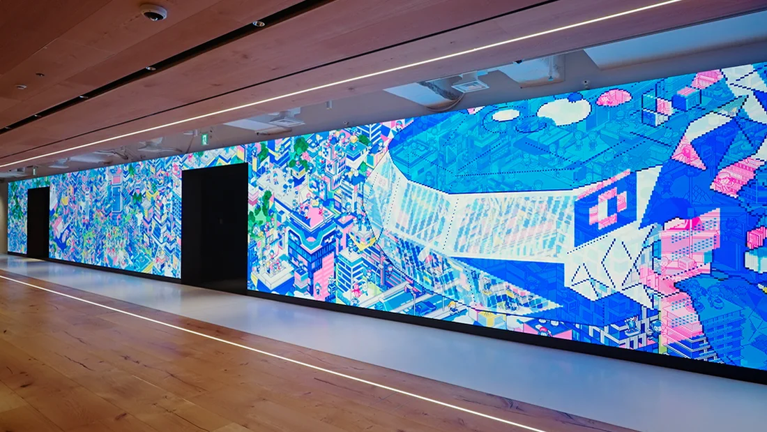 mixi OFFICE ENTRANCE LED SIGNAGE -future- | OUR WORKS | MontBlanc