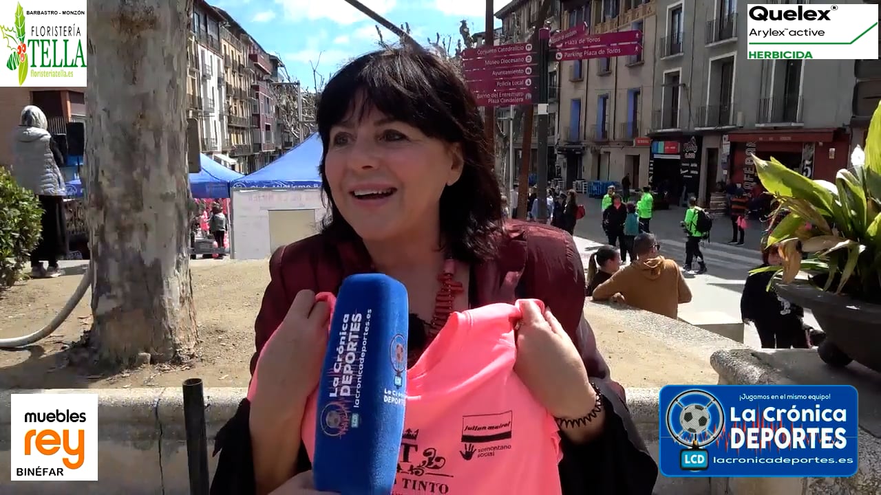 REYES MAZA (Propietaria de Apartamentos Vino Tinto en Adahuesca. Patrocinador de la carrera) 9º Edición Carrera de la Mujer en Barbastro / 24.Abril.2022