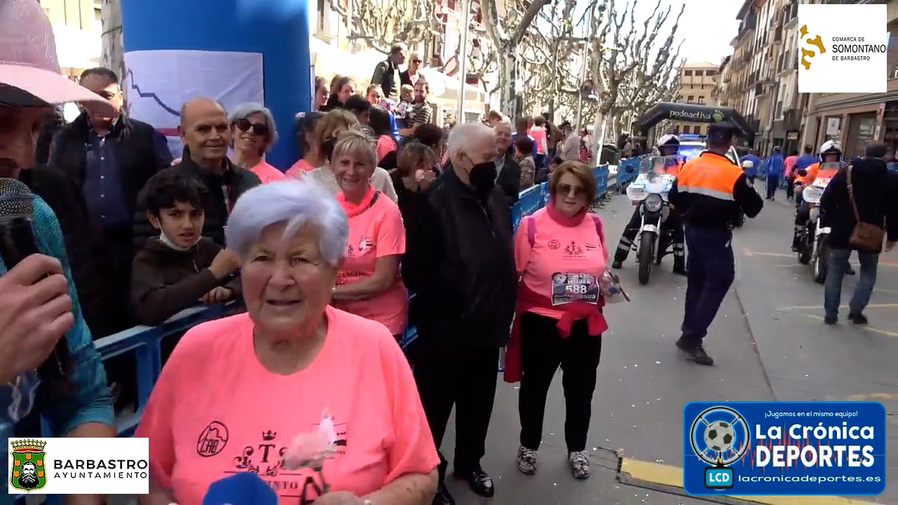 PILAR GRASA (Participante Más Veterana con 94 Años) 9º Edición Carrera de la Mujer en Barbastro / 24.Abril.2022