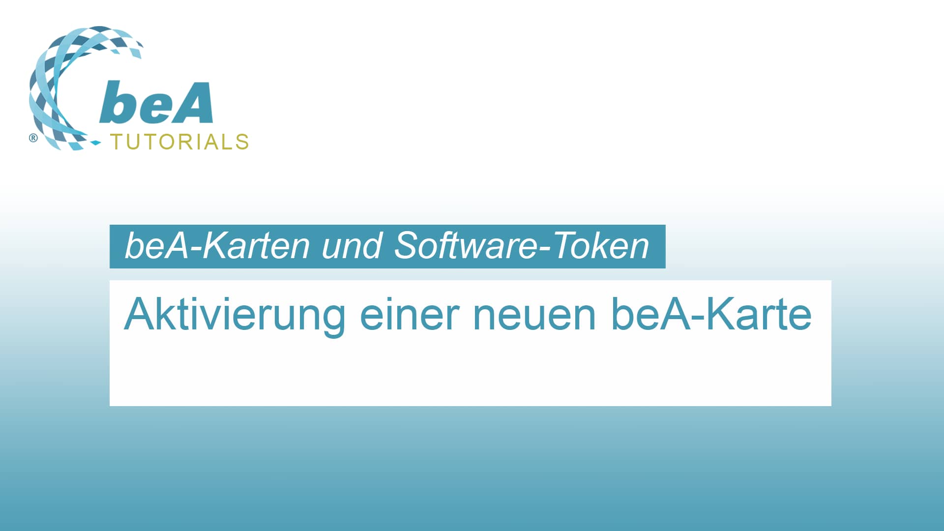 beA // beA-Karte // Aktivierung einer neuen beA-Karte on Vimeo