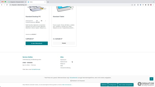 Service-Navigation erstellen