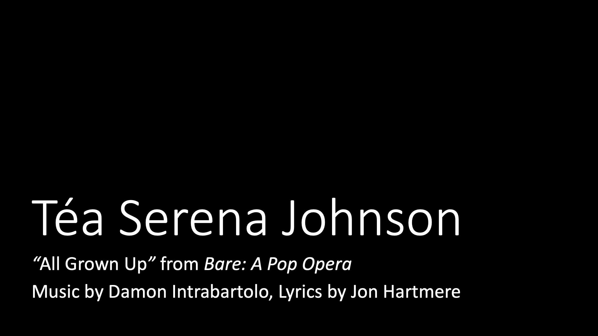 Tea Serena Johnson: All Grown Up