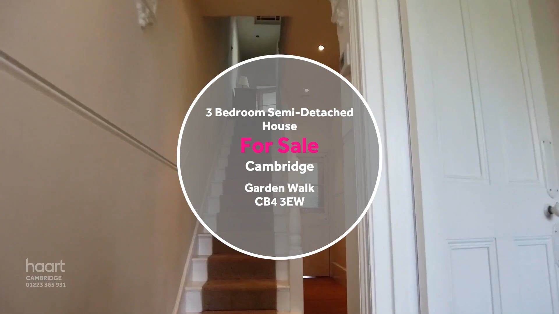 Virtual Viewing of Garden Walk, Cambridge, 3 bedroom SemiDetached