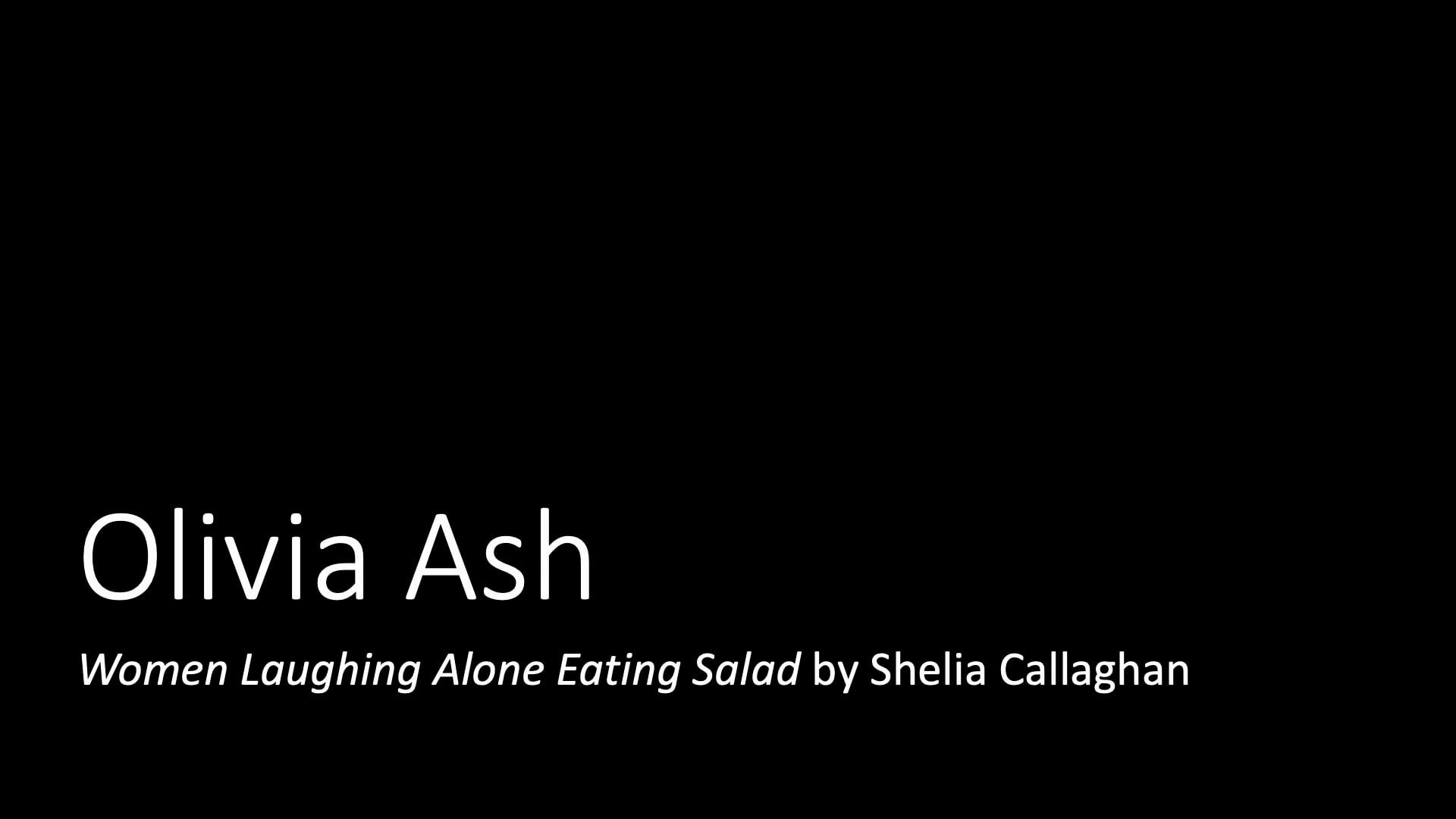 Olivia Ash: Women Laughing Alone Eating Salad