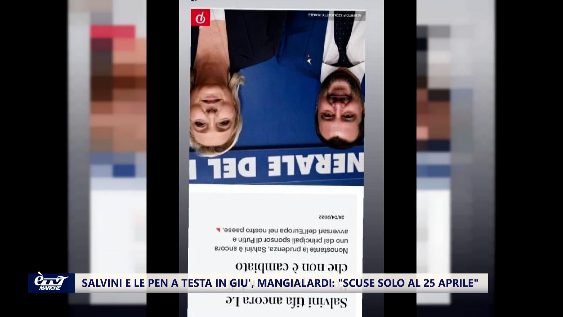 Il caso di Salvini e Le Pen a testa in giù, Mangialardi: 