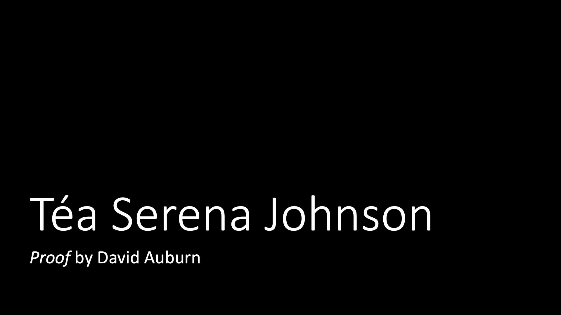 Tea Serena Johnson: Proof