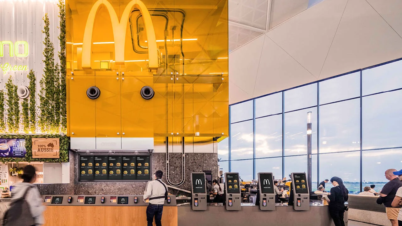 McDonald s Sky Kitchen Sydney International Airport Designed by Landini Associates