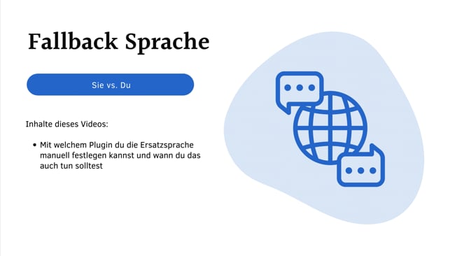 Die Fallback Sprache (Sie vs. Du)