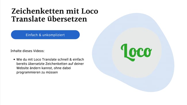 Zeichenketten mit Loco Translate übersetzen