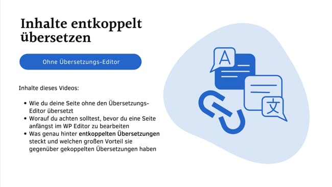 Inhalte entkoppelt übersetzen