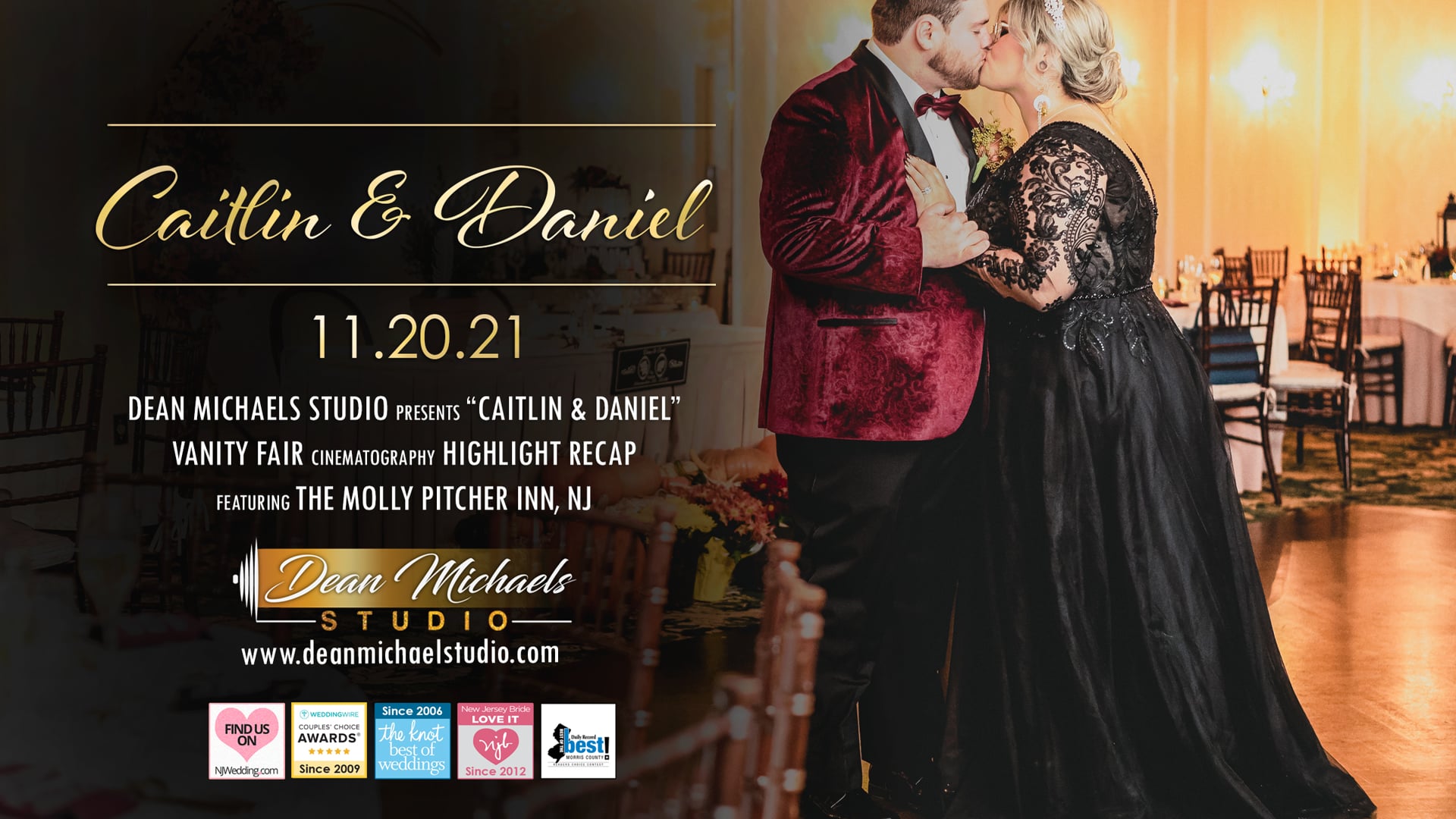 Caitlin & Daniel's Wedding Highlight Recap at The Molly Pitcher, NJ