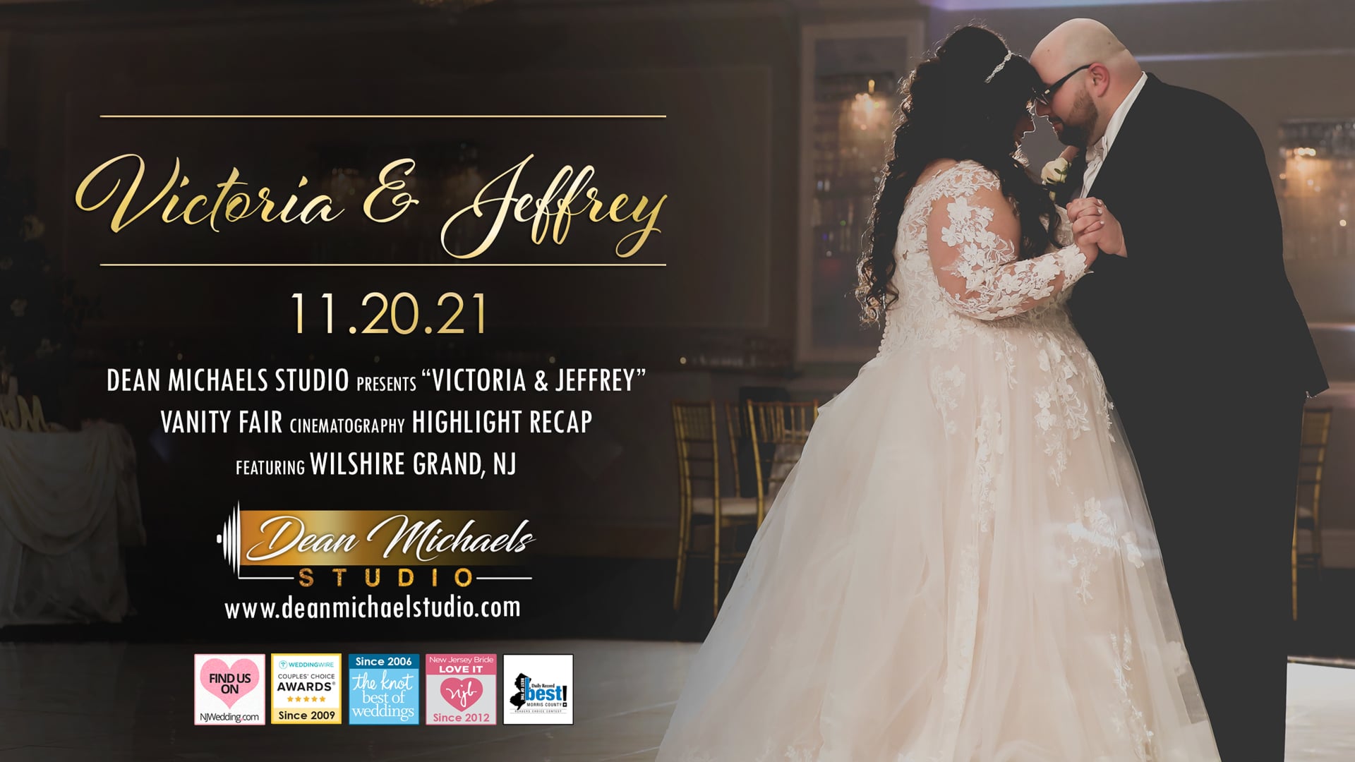 Victoria & Jeffrey's Wedding Highlight at The Wilshire Grand, NJ