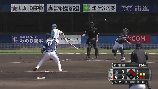 【ファーム】ライオンズ・岡田雅利が一瞬の隙を逃さずランナーをアウトにする!! 2022年4月28日  北海道日本ハムファイターズ 対 埼玉西武ライオンズ
