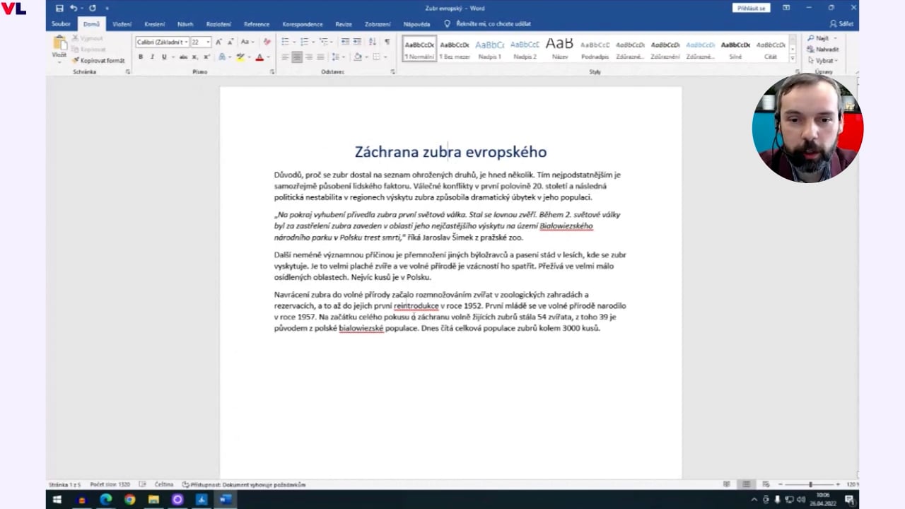 Zpracování dokumentů ve Wordu pro účetní