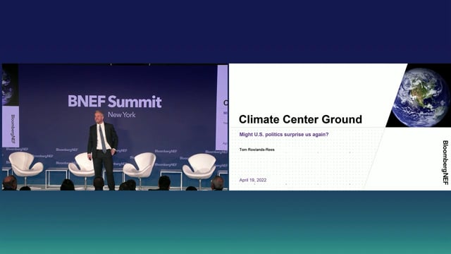 Watch "<h3>BNEF Talk: Climate Center Ground: Might U.S. Politics Surprise Us Again?</h3>
Tom Rowlands-Rees, Head of North America Research, BloombergNEF"