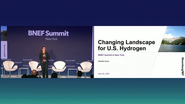 Watch "<h3>BNEF Talk: Changing Landscape for U.S. Hydrogen</h3>
Meredith Annex, Head of Heating and Hydrogen, BloombergNEF"